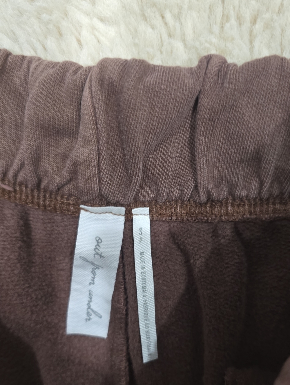 Urban Outfitters Wide Leg Drawstring Pants in Chocolate Brown - Picture 2 of 6